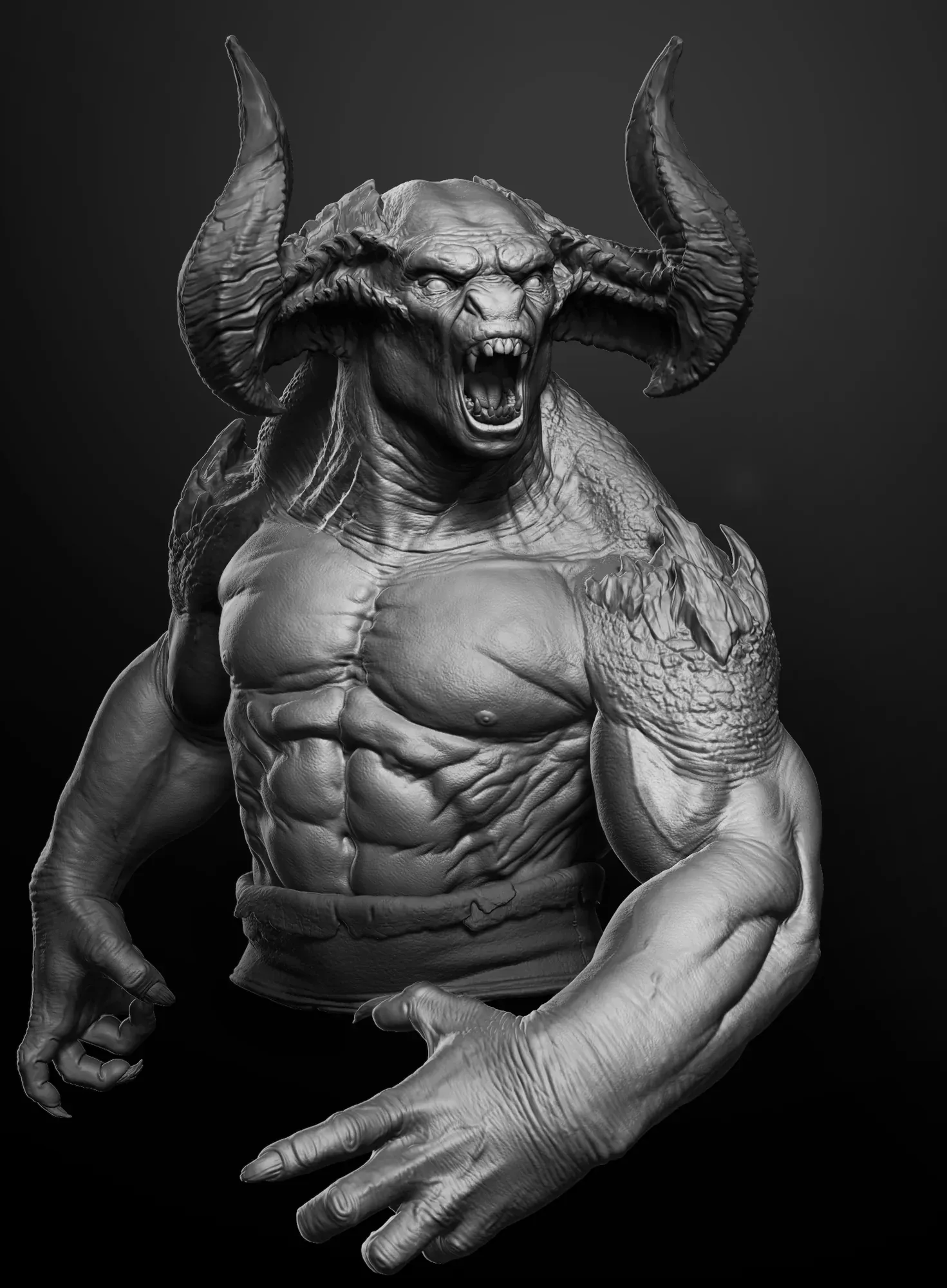 Expression Study: character concept sculpt by Sahana Vijai