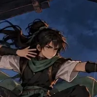 Close crop, source: Tsubame's hair falls loose behind her.